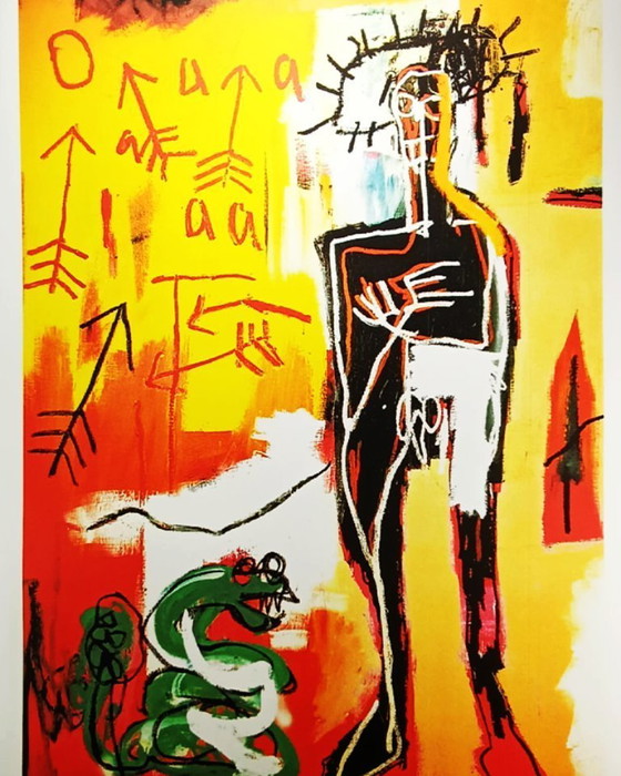 Image 1 of Litografia in edizione limitata di Jean-Michel Basquiat numerata a matita.