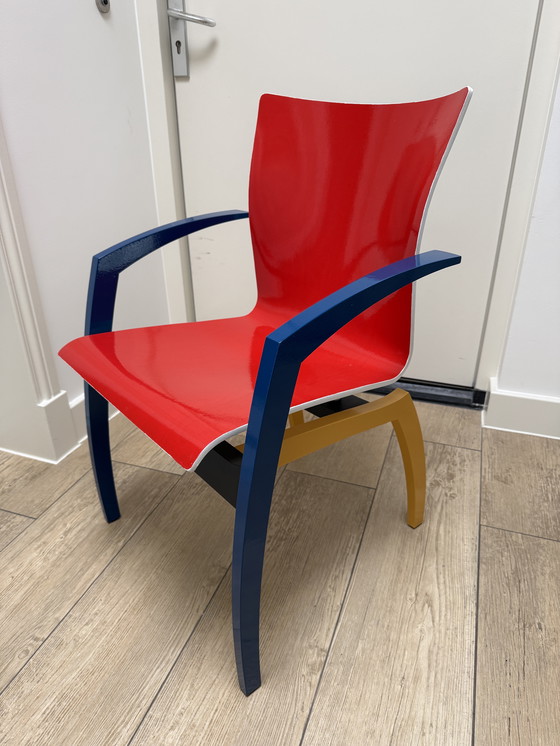 Image 1 of Chaise de salle à manger Leolux Camarilla "Mondriaan" inspirée