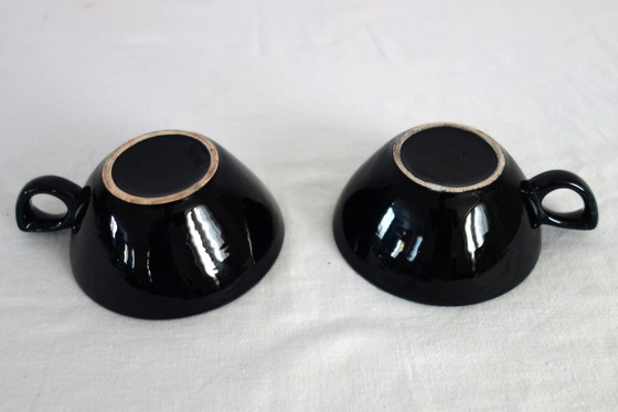 Image 1 of 2 Tassen mit Untertassen New Time Boch Frères 1955