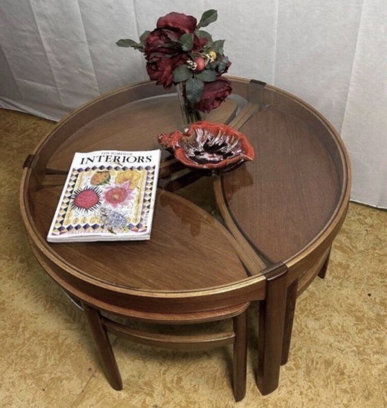 Image 1 of Mid century retro vintage teak trinity coffee table by nathan 1960  Add a stylish and versatile piece to your living space