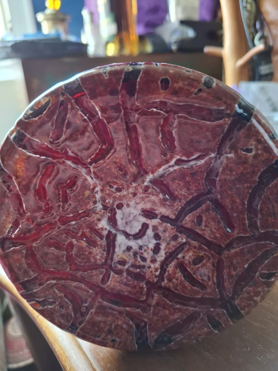 Large 37cm Vintage Mid-Century Cased Art Glass Statement Vase - Flawless Mint Condition (photo 4 of 6)