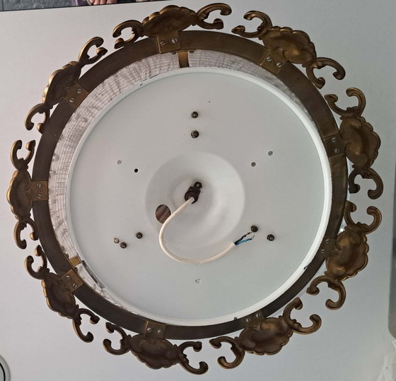 Image 1 of Prachtige vintage Duitse plafondlamp, Hollywood Regency stijl