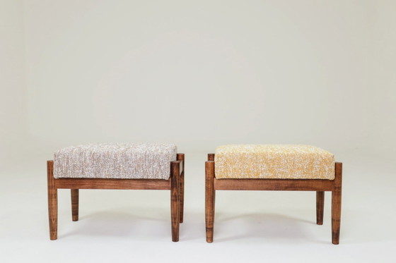 Image 1 of Juego de 2 sillas infantiles taburetes granola color marrón amarillento