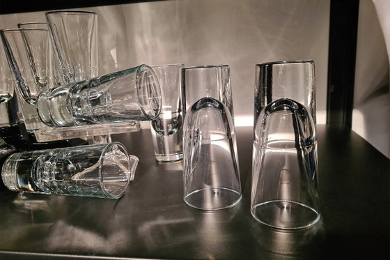 Image 1 of Murano-14 Carlo Moretti Italy heavy aperitif bar Bullet drinking glasses