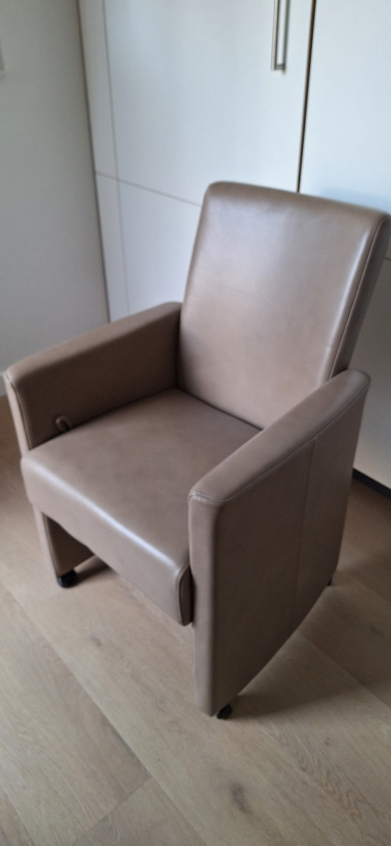 Image 1 of 6 sedie da pranzo regolabili in pelle