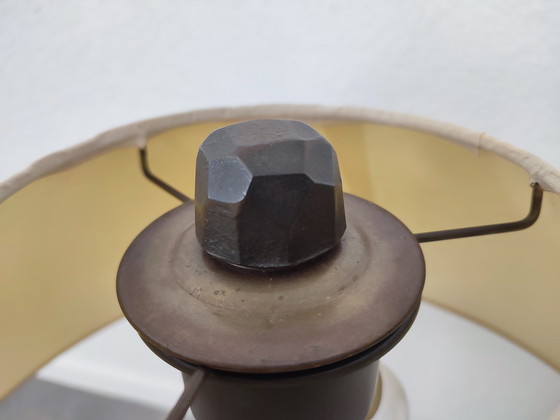 Image 1 of 1970S - cast iron - BRUTALIST lamp 