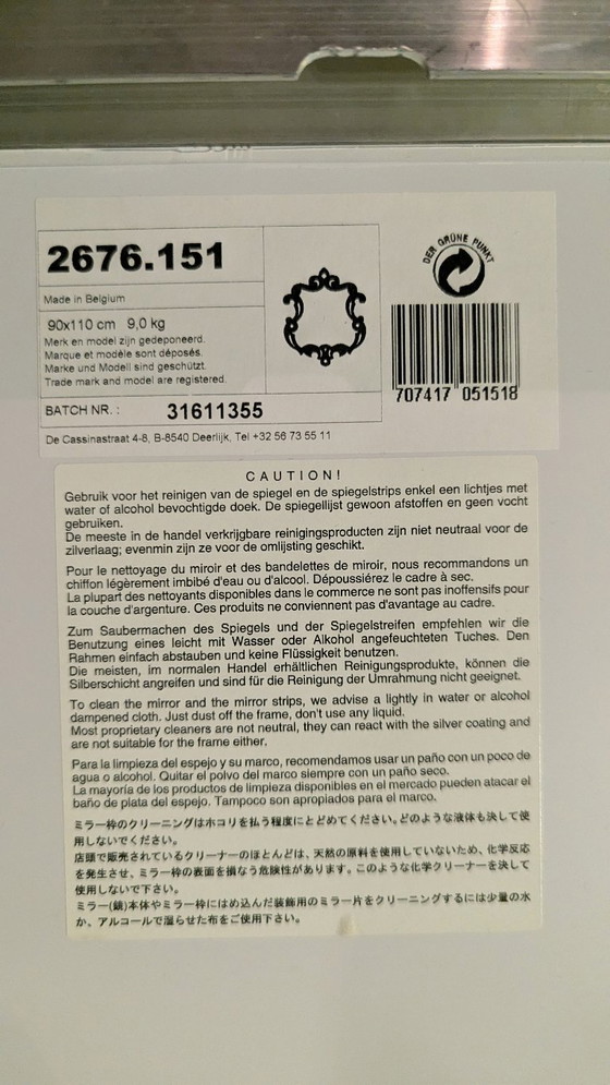 Image 1 of Miroir décoratif original Deknudt