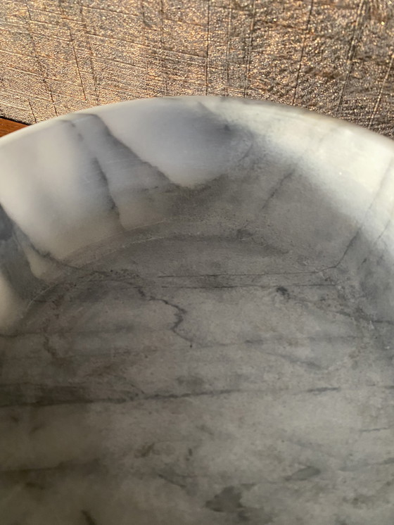 Image 1 of Grote Vintage marmer schaal jaren 80