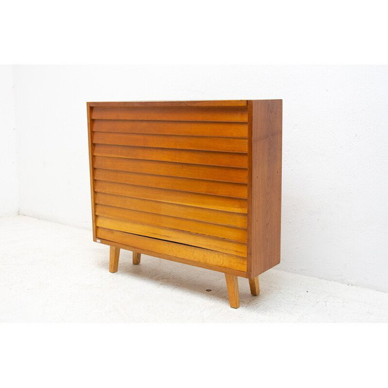 Image 1 of Vintage chest of drawers in oak wood and beech wood, Czechoslovakia 1960