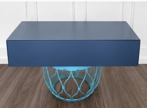 Pastoe Vision wall cabinet / drawer unit – blue – 72 cm – vintage design – Chest of drawers, Wood (photo 3 of 10)