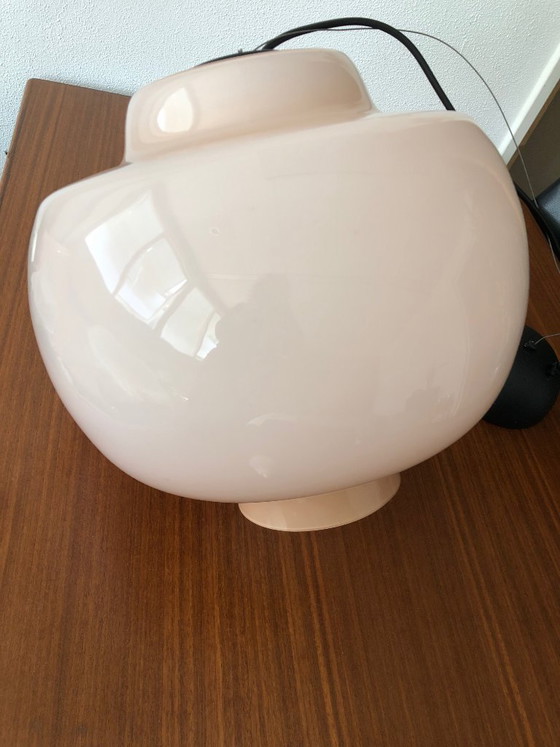 Image 1 of Beautiful large pink Murano Vistosi pendant lamp
