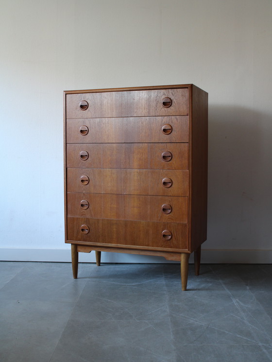 Image 1 of Vintage Danish teak chest of drawers