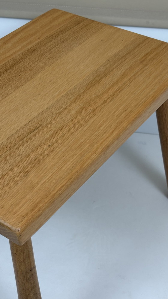 Vintage Brutalist Eiken Hout Bijzettafel Kruk Plantentafel – Wood (photo 7 of 12)