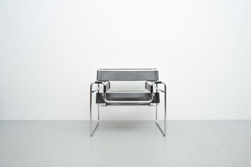 Wassily Armchair B3 Tubular Steel And Leather By Marcel Breuer Bauhaus Design 1925