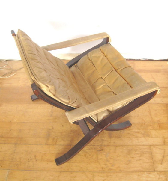 Flex Safari Folding Chair Westnofa Ingmar Relling 1960s – Wood, Leather (photo 8 of 12)
