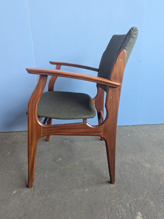 Image 1 of Chaise vintage en teck avec accoudoirs, années 1960