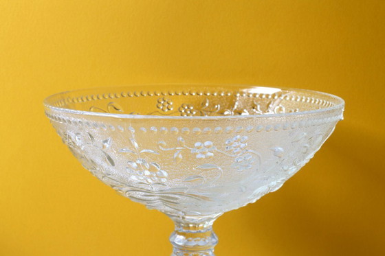 Image 1 of Mid-Century geperste glazen voetschaal: Cibulak Pavel Panek Design