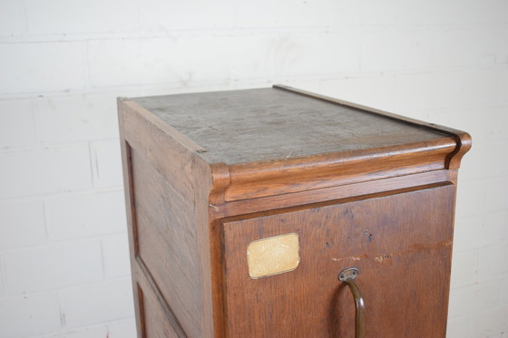 Image 1 of Antique Wooden Drawer Cabinet File Cabinet