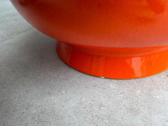 2 pieds de lampe de table vintage en céramique orange des années 70 – Ceramic (photo 8 of 8)