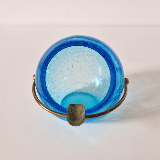 Image 1 of Vintage bol asbak quist stijl jaren 60 glazen asbak