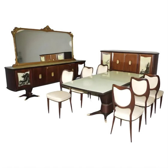 Image 1 of Exceptional Complete Vintage Dining Set - Fratelli Rigamonti Desio (Milan), 1940