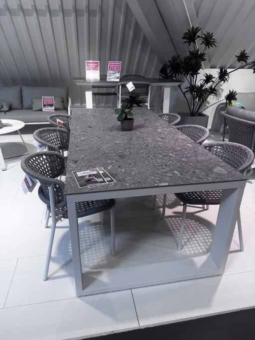 garden table model Linate 220cm. Ceppo de Gré