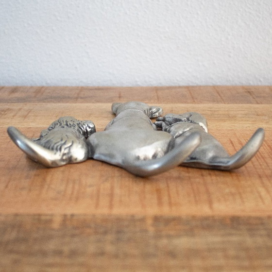 Image 1 of Aluminum Dog Wall Rack for Keys or Leashes