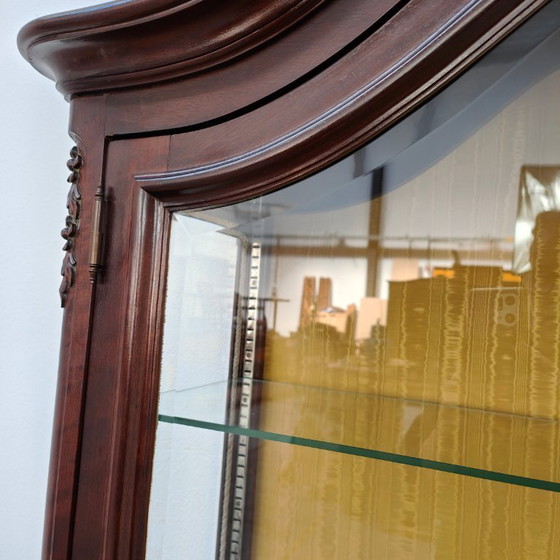 Image 1 of Vitrine, buffet, vaisselier, meuble mural de style Chippendale vintage