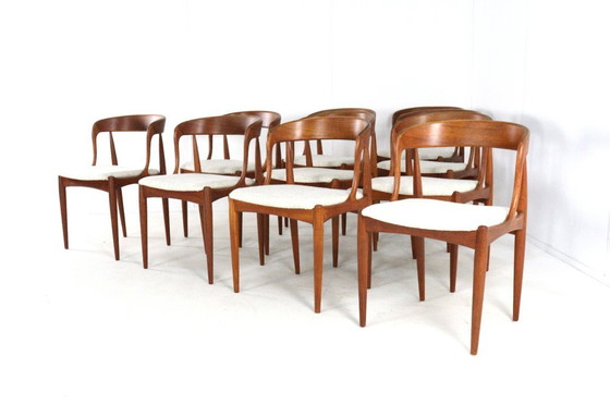 Image 1 of Set 10 Johannes Andersen voor Uldum mobelfabrik stoelen vintage 