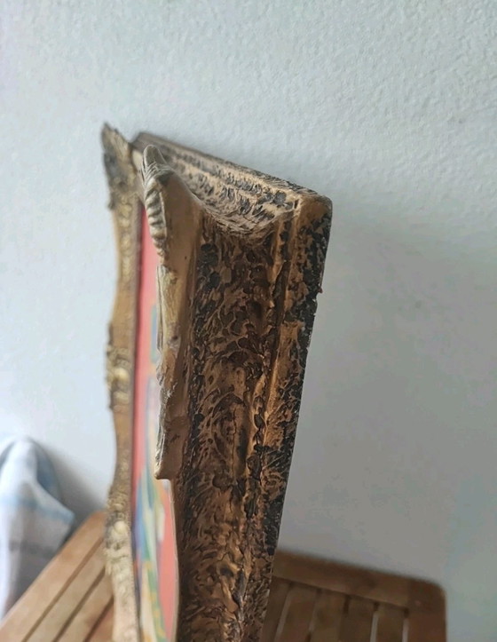 Image 1 of Vintage Cubist Portrait of a Woman in a Hat, Oil on Canvas, Picasso Style