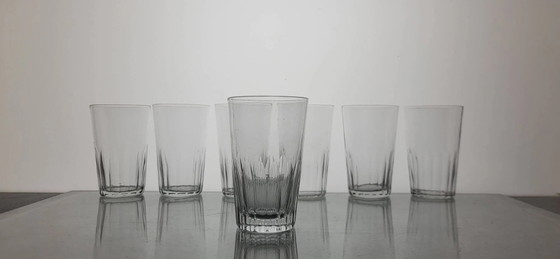 7 bicchieri da vino / Vodka 1930 – Bicchieri e caraffe, Crystal, Glass, Art Deco (photo 2 of 7)