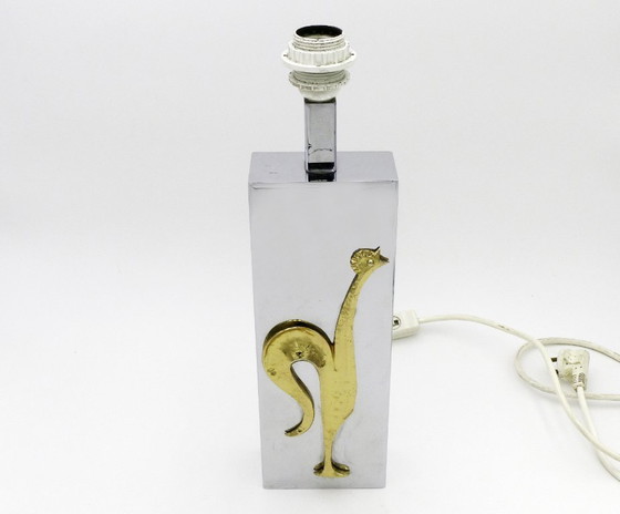 Image 1 of Lampe À Poser Vintage Chromée Au Coq 1970