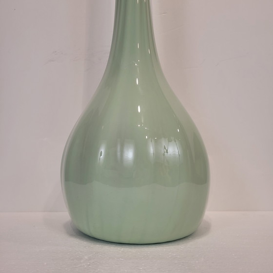 Image 1 of Vase / Soliflore en cristal, vert céladon, années 70 – France