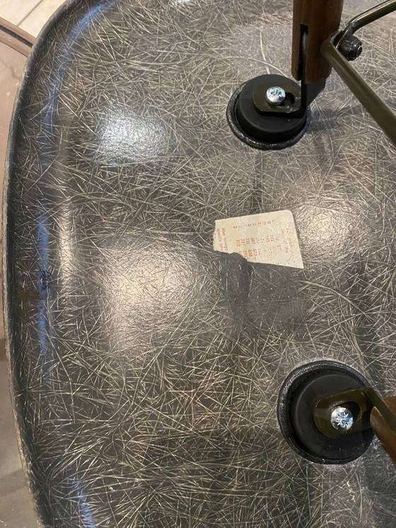 Image 1 of Sedia DSW, fibra grigio elefante, noce tassello, Eames Herman Miller vintage 1950