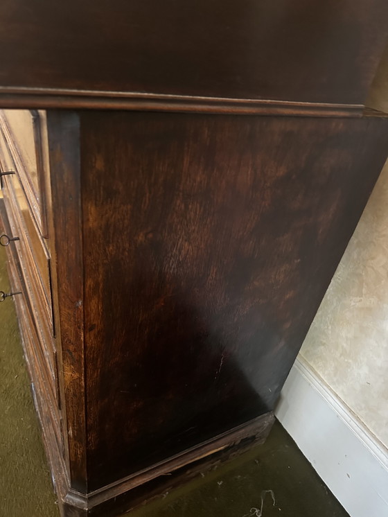 Image 1 of Commode de toilette XIX e s en noyer et marmo stile Luigi Filippo 