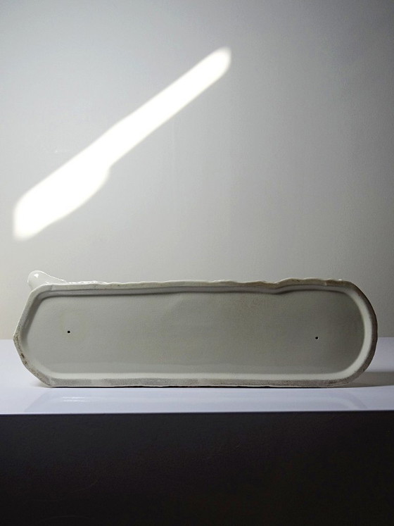 Image 1 of Große antike Sarreguemines-Krokodilfigur aus Steingut, Art-Deco-Stil, 1930er Jahre