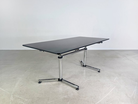 Image 1 of 25x Original USM Haller desk Kitos M Plus black oak