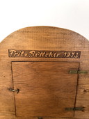 Vintage eikenhouten pendule klok, Art Nouveau ‘73