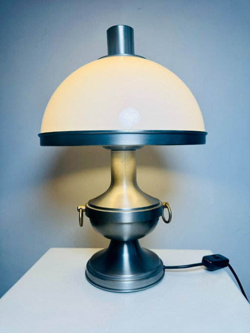 Lampe de table champignon en métal, par Dijkstra Lampen, Pays-Bas, années 1960