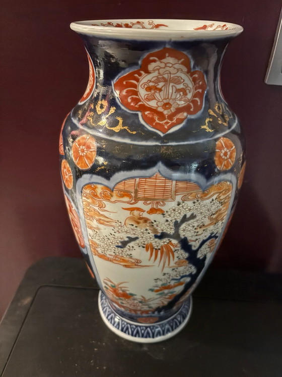 Beautiful Antique Japanese Imari Vase, Meiji Period (ca. 1900), 31 cm, Asian vases from holland, Porcelain (photo 2 of 9)