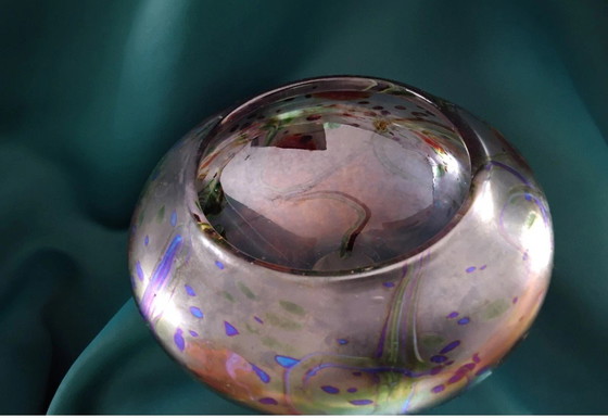 Image 1 of Peter Layton Britse Studio Art Glass Vaas Uniek (1984), Signatuur