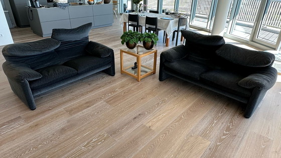 Image 1 of 2x Cassina Maralunga 2 posti in Velluto Bicolore