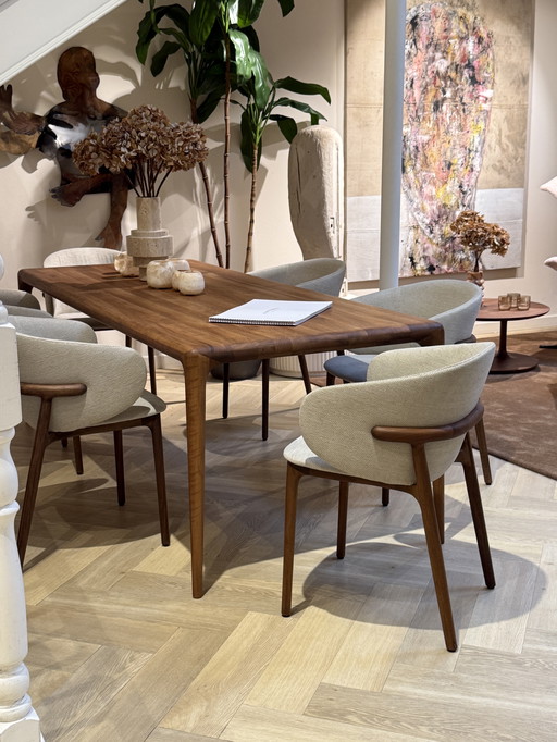 Artisan Mela dining chairs - European walnut