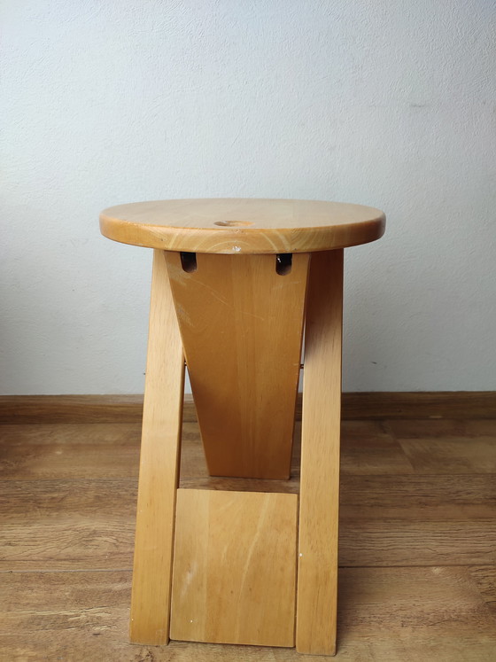 Image 1 of Stool Suzy Adrian Reed wood foldable and wall-mountable 2 x Princess Design '80