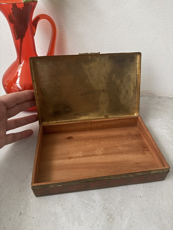 Vintage Brass & Wooden Jewelry Box | Birds | Handcrafted – Decorative Objects (photo 3 of 5)