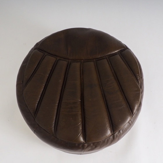 Image 1 of Vintage leather ottoman
