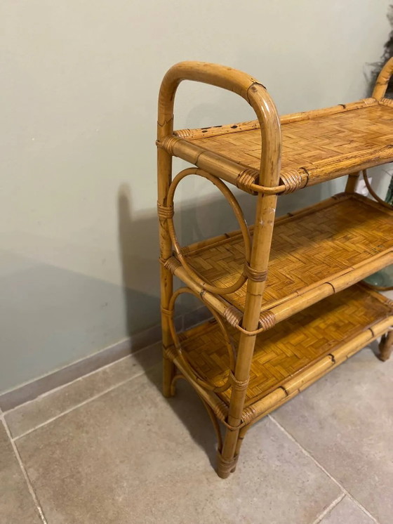 Vintage rotan rek – Wandrek, Rieten (photo 17 of 17)