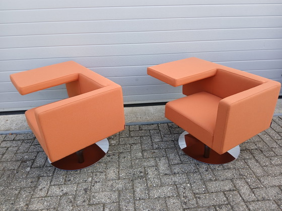 2 fauteuils pivotants Offecct Solitaire - Alfredo Häberli – Chaises pivotantes, Textile, Metal (photo 10 of 13)