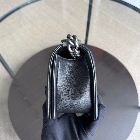 Image 1 of Chanel Boy Small - Caviar Quilted Black Ruthenium Silver Hardware