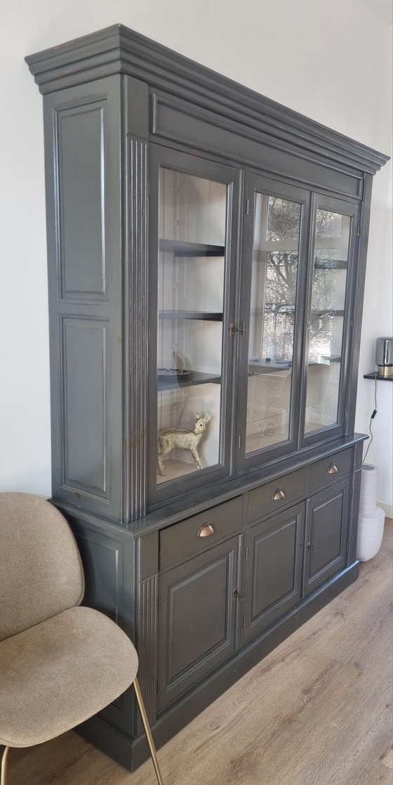 Image 1 of Serving/Buffet Cabinet Dark Gray/Blue, Large Format